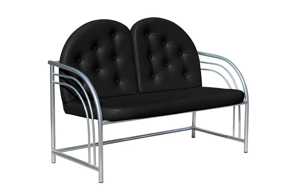 Диван для зоны ожидания, экокожа, 630х1140/1650х890 мм фото 2