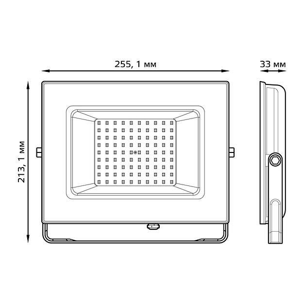 GAUSS 613100100 Прожектор светодиодный LED 100W 6900lm IP65 6500К черный 1/14 фото 5