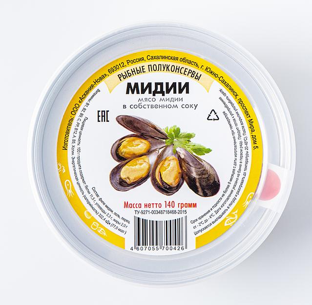 Консервы «Мидии филе» в собственном соку ОПТ фото 1