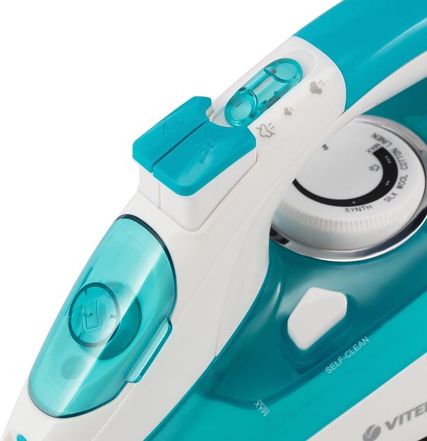 Утюг Vitek VT-8355 2600Вт бирюзовый/белый фото 2