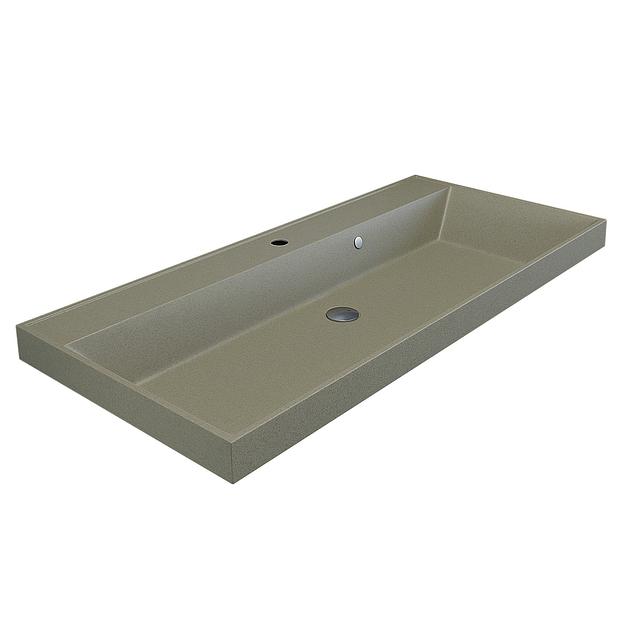 Раковина кварцевая для ванной Uperwood Classic Quartz 100 см, бежевая матовая, десерт фото 3