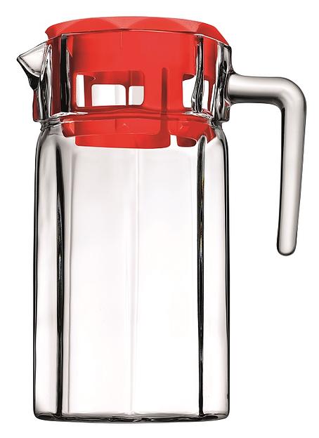 Кувшин 1,235 л. d=95 мм. h=225 мм. с красной крышкой Кошем /6/192/ фото 1