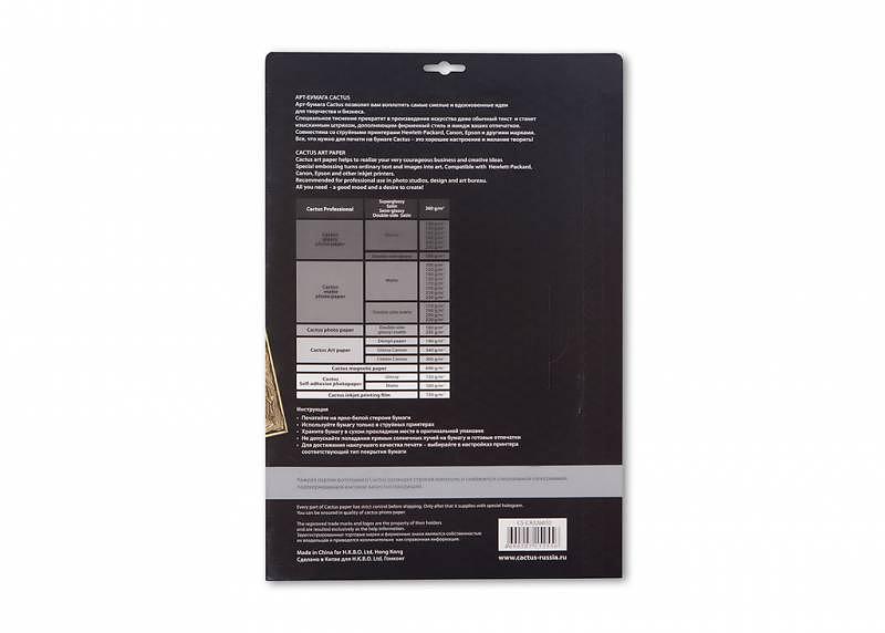 Холст Cactus CS-CA326010 A3/300г/м2/10л./белый для струйной печати фото 2