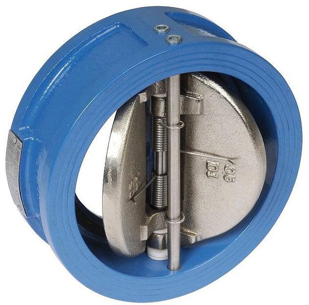 Клапан обратный чугунный двустворчатый межфланцевый Ду80 Ру16 фото 1