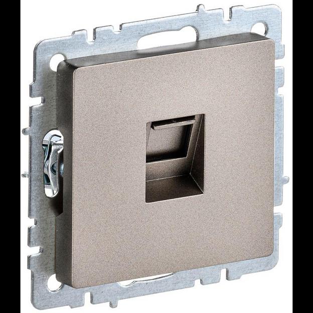 IEK BR-K10-1-K37 BRITE Роз. комп. RJ45 кат.5E РК10-БрШ шамп. фото 1