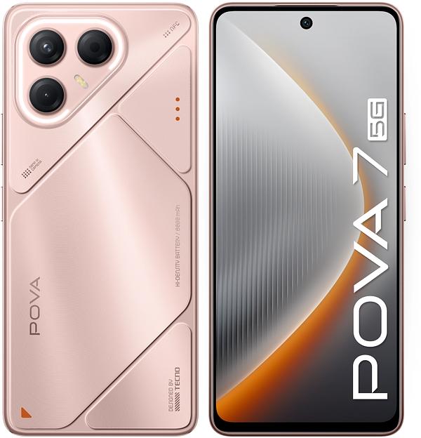 Смартфон Tecno Pova 7 5G 256Gb 8Gb розовый моноблок 3G 4G 6.8" 1080x2460 Android 14 50Mpix 802.11 a/b/g/n/ac NFC GPS GSM900/1800 Protect фото 1