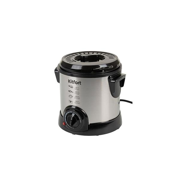 Фритюрница KitFort КТ-2009, серебристый/черный фото 1