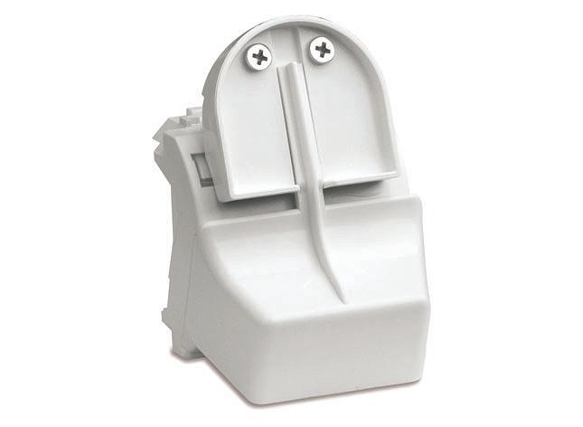 Адаптер для оптоволоконных разъемов 2хST, c системой пломбировки, белый, 2мод. фото 1