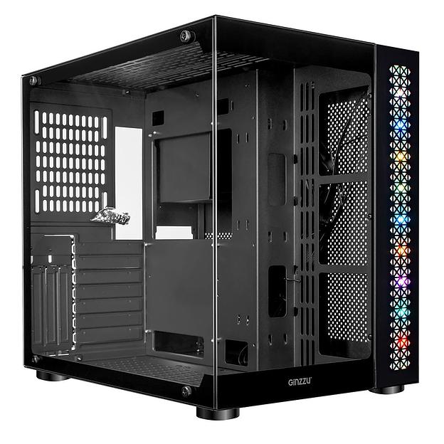 Ginzzu V501 закаленное стекло 1*USB 3.0,1*USB 2.0, AU ATX фото 1