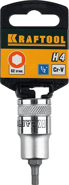 KRAFTOOL HEX, 1/2″, Н4, торцовая бита-головка (27908-04) фото 4