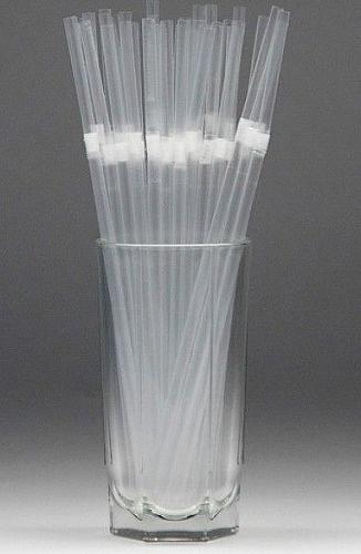 Трубочки кокт. 0,6*21 см.  200 шт/уп. с гофрой прозрачные Экстра /1/10/ фото 1