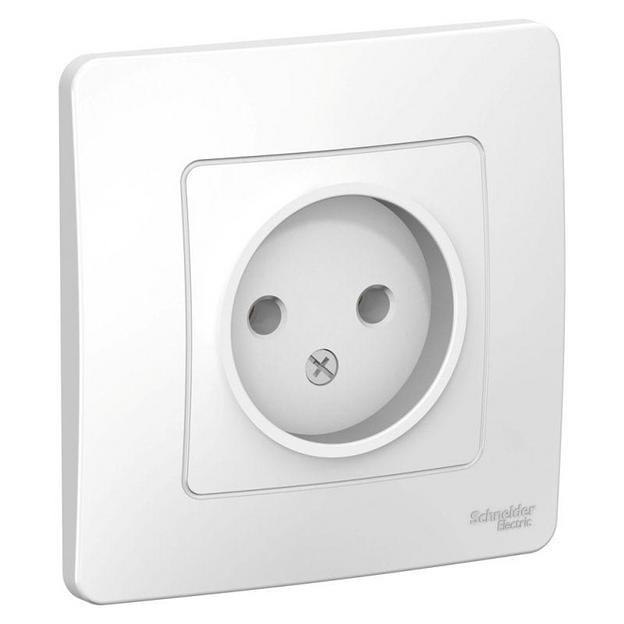 Systeme electric BLNRS000011 BLANCA С/У РОЗЕТКА без заземления без шторок 16А, 250В, БЕЛЫЙ фото 1
