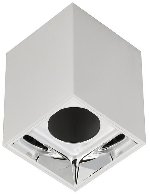 LIGHTING Светильник 4112 накладной потолочный под лампу GU10 белый/хром пластик IEK фото 1