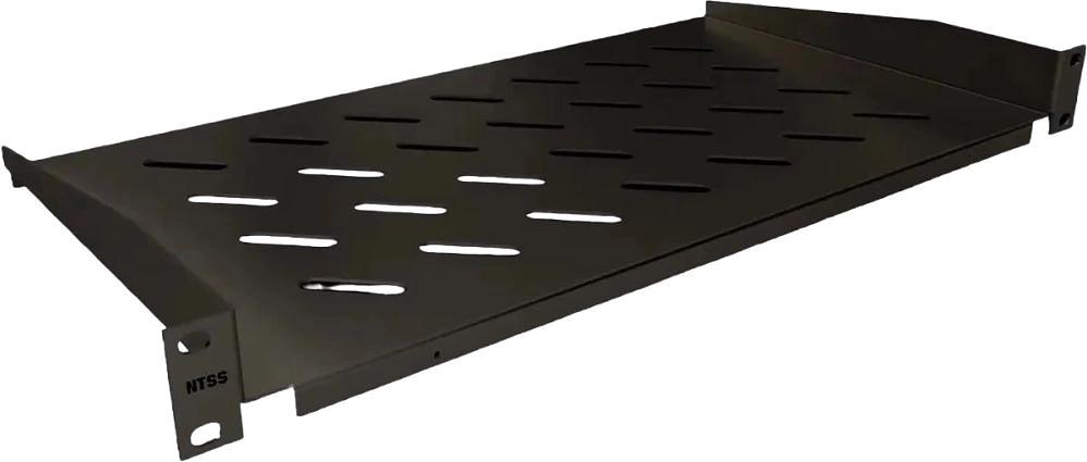 Полка стационарная NTSS NTSS-FF-250-BL 1U нагр.:20кг. 19" 250мм черный (упак.:1шт) фото 1