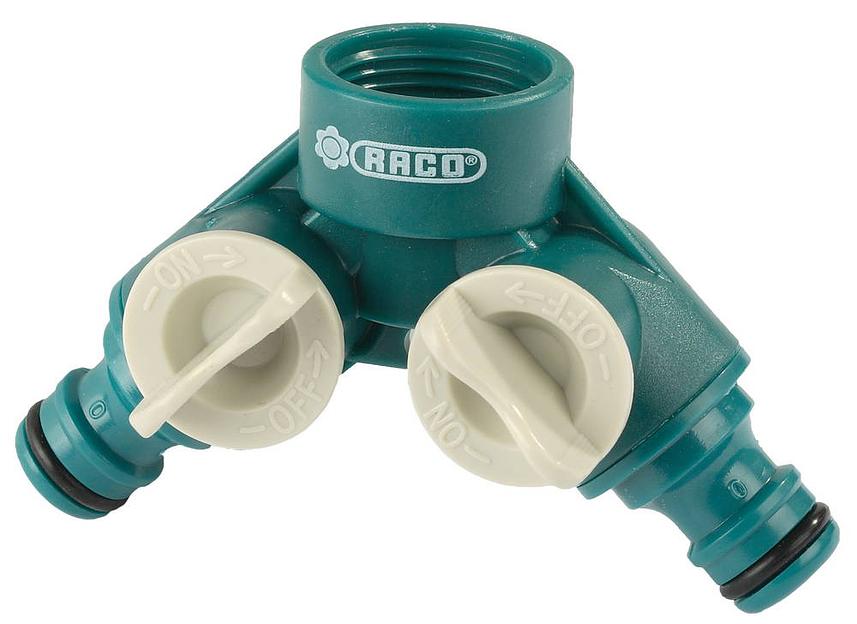RACO ORIGINAL, 3/4″, двухканальный, с внутренней резьбой, из ABS пластика, поливочный распределитель (4250-55255C) фото 1