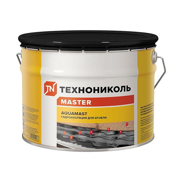 Мастика битумно-резиновая Aquamast кровля 10кг фото 1