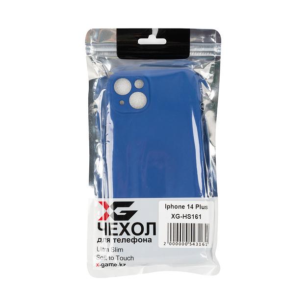 Чехол для телефона X-Game XG-HS161 для Iphone14 Plus Силиконовый Темно-синий фото 3
