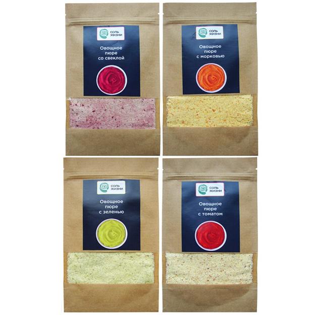 Набор овощных пюре быстрого приготовления Соль Жизни «БиоБистро» 600 г ОПТ фото 1