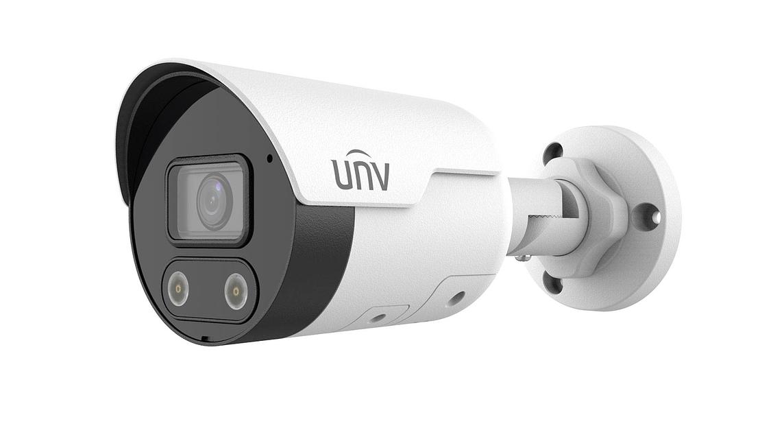 Видеокамера IP цилиндрическая, 1/3" 4 Мп КМОП @ 30 к/с, ColorHunter, ИК-подсветка и подсветка видимого спектра до 30м., EasyStar 0.003 Лк @F1.6, объектив 4.0 мм, WDR, 2D/3D DNR, Ultra 265, H.265, H.264, MJPEG, 2 потока, встроенный микрофон и динамик, дете фото 1