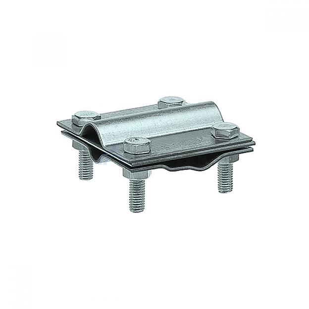 Зажим заземления стержень - полоса/пруток крестообразный, оцинк. фото 1