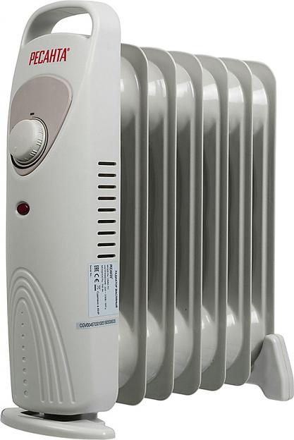 Радиатор масляный Ресанта ОММ-7Н 700Вт белый фото 1