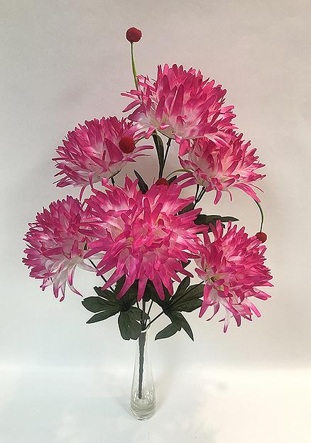 Искусственные цветы Букет хризантемы игольчатой, нетканный, 65 см, опт фото 1