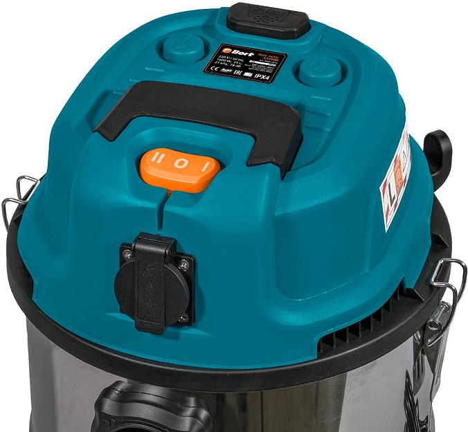 Bort Пылесос для сухой и влажной уборки BSS-1625-STORM {бак 25 л; 1600 Вт; шланг 3 м; всасывание 270 Вт; Уровень шума 78 дБ; Вес 6,4 кг; Напряжение 220 В; аксессуаров 12 шт, гарантия 2 г} [93417470] фото 8