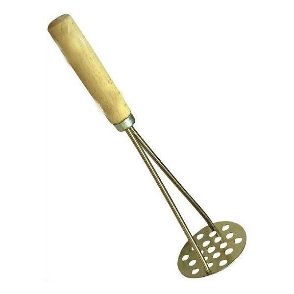 Картофелемялка 255 мм. нерж. с дерев. ручкой  /1/100/ фото 1