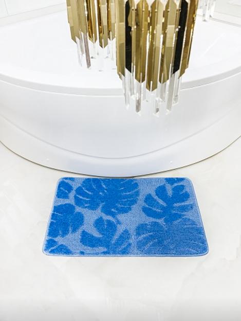 Комплект ковриков для ванной комнаты My Crystal серия Gold 50х80 см и 40х50 см, синий, опт фото 1