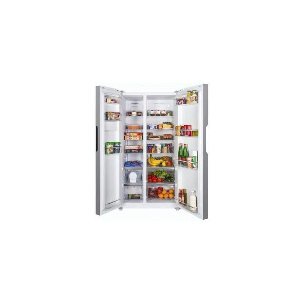 Холодильник двухкамерный MAUNFELD MFF177NFW Side by Side, инверторный белый фото 1