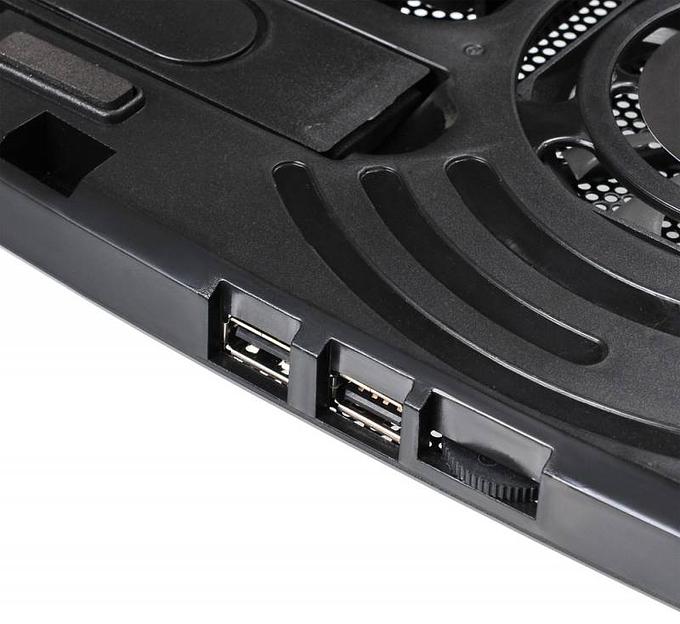 Подставка для ноутбука Buro BU-LCP156-B208 15.6"355x260x21мм 2xUSB 2x 80ммFAN 560г металлическая сетка/пластик черный фото 6