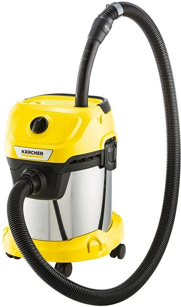 Строительный пылесос Karcher WD 3 S V-15/4/20 1000Вт (уборка: сухая) желтый фото 3