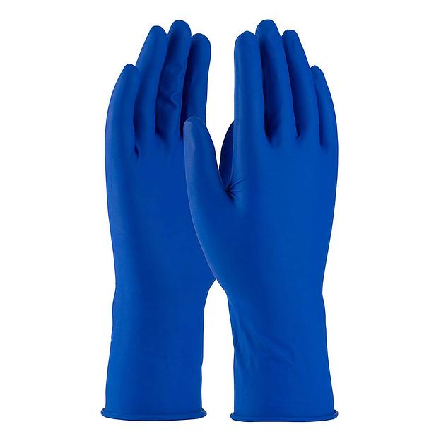 Перчатки хозяйственные латекс-нитрил размер S синие фото 1