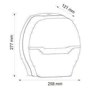 Диспенсер для туалетной бумаги в рулонах «MERIDA HARMONY MAXI» ABS-пластик фото 4