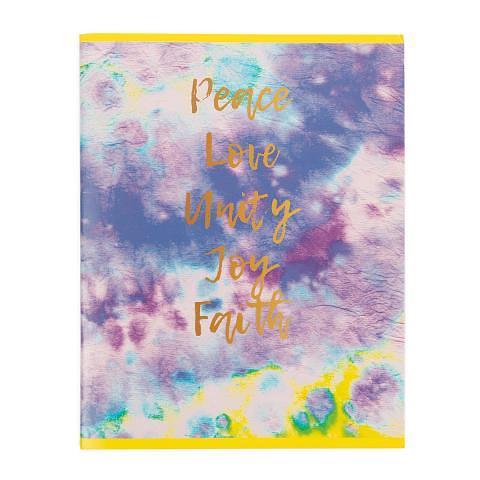 Тетрадь общая на скобе А5, 96 л., клетка, Тай-дай цветной сиренево-фиолетовый, SVT_961121_04 SVETOCH фото 1