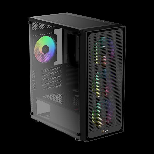 Компьютерный корпус Ocypus Gamma C50 BK ARGB, MATX, USB3.0*1+USB2.0*2, FRONT 3x120mm ARGB, REAR 1x120mm ARGB фото 2