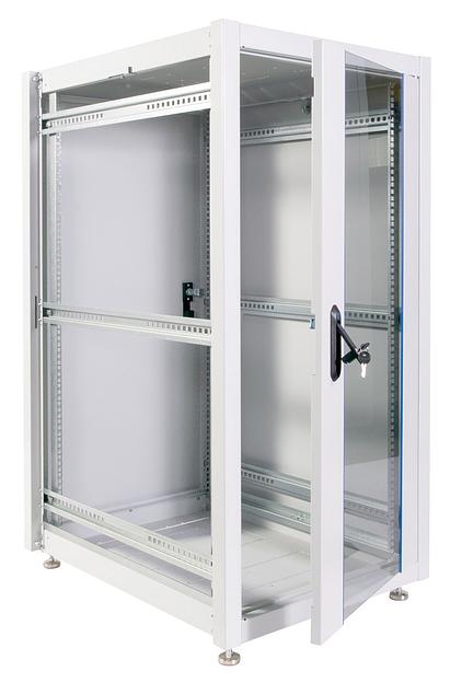 Шкаф коммутационный ЦМО (ШТК-Э-24.6.8-13АА) 24U 600x800мм пер.дв.стекл металл 2 бок.пан. 540кг серый 59кг 180град. 1187мм IP20 фото 3