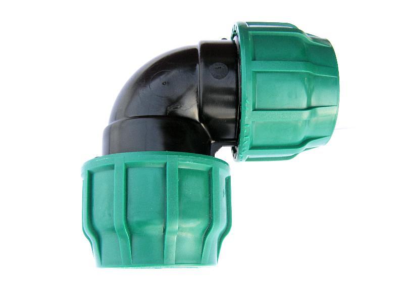 Отвод ПНД 110x110 мм компрессионный фото 1