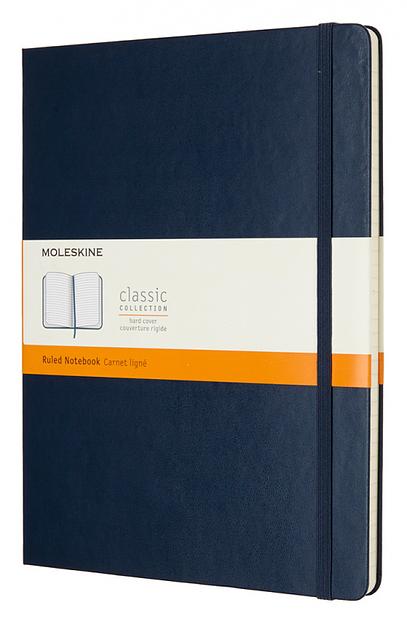 Блокнот Moleskine CLASSIC QP090B20 XLarge 190х250мм 192стр. линейка твердая обложка синий фото 1