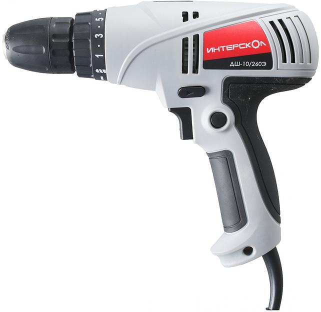 Дрель-шуруповерт Интерскол ДШ-10/260Э 260Вт патрон:быстрозажимной фото 2