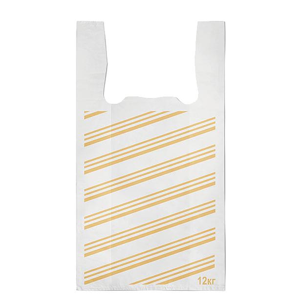 Пакет-майка "Полоса" 35*65см 18мк белый - 100 шт фото 1
