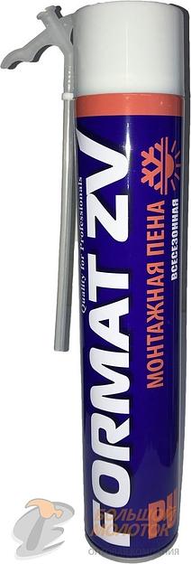 Пена монтажная бытовая "FORMAT ZV" PU 750 мл. (530 гр.) /12 фото 1