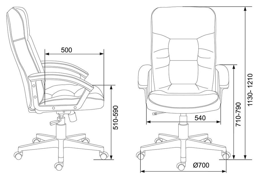Кресло руководителя Бюрократ T-9908AXSN-Black черный TS-584 крестовина пластик фото 6