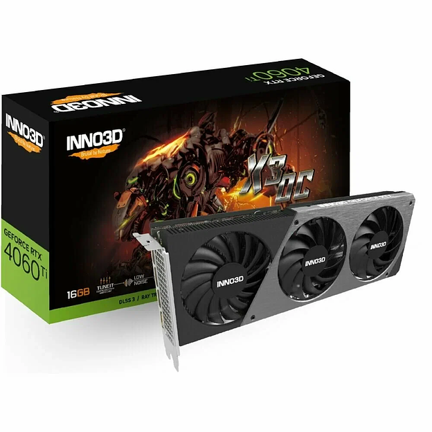 Видеокарта INNO3D GeForce RTX 4060 Ti 8GB GDDR6 X3 OC N406T3-08D6X-171153L фото 1