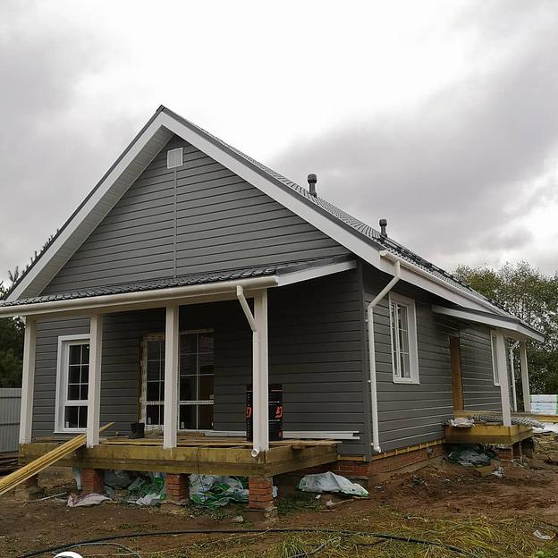 Металлический сайдинг «Евробрус с тиснением» цвет RAL 7005 фото 6