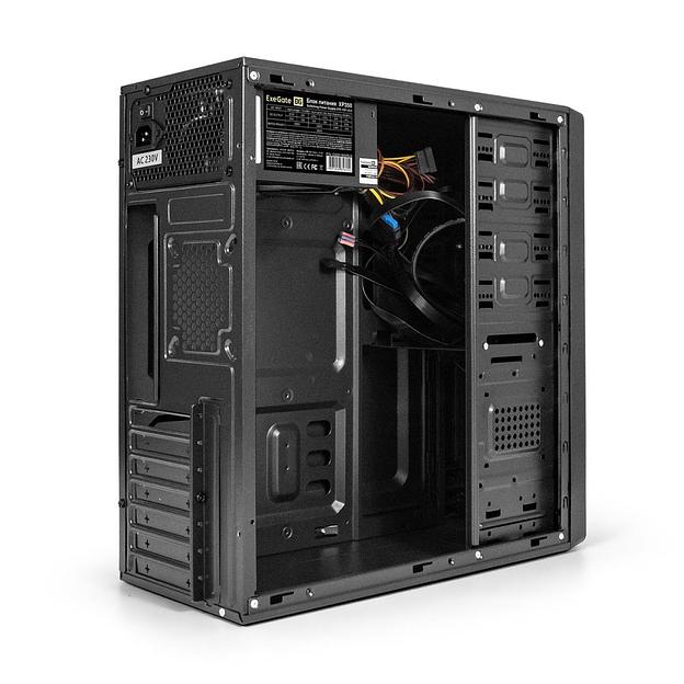 Exegate EX283730RUS Корпус Miditower ExeGate XP-401-350W-12 (ATX, БП XP350 с вент. 12см, 2*USB, аудио, черный) фото 2