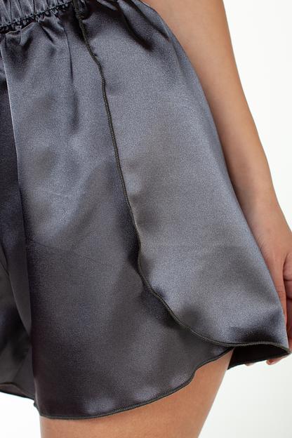 Шорты женский атлас  803/06/Серый  фото 4