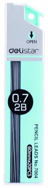 Грифель Deli E7004 0.7мм 2B (20гриф) туба фото 1
