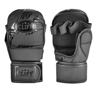 Перчатки для ММА CLIFF CS-00005, FLEX, матовые черные опт фото 1