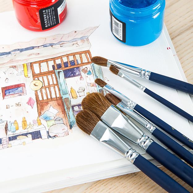 Набор кистей Deli 73895 Nuevo дерев.лакир.ручка фото 4